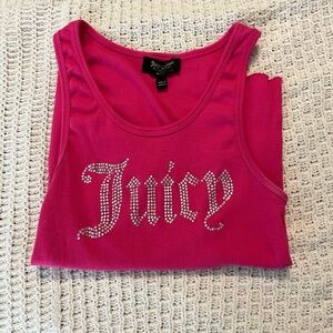 Juicy Couture Fuchsia Tank with Rhinestone Logo